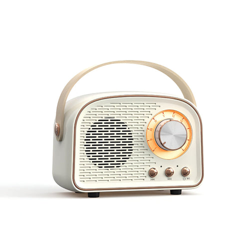 Wireless Vintage Bluetooth Speaker with Deep Sound and Retro Style