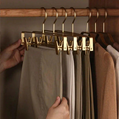 Matte Non-Slip Trouser Hangers – Set of 5 with Clip Design
