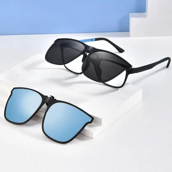 Polarized Clip-On Sunglasses for Prescription Glasses with UV Shield