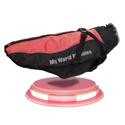 Dog Coat with Warm Fur Collar – Waterproof Design