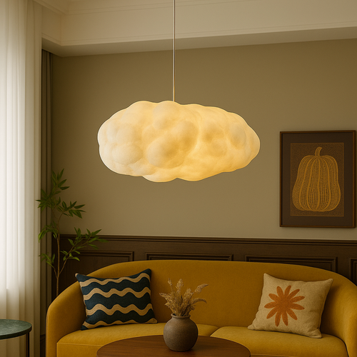 LED Pendant Light in Scandinavian Cloud Design for Dining and Living Areas
