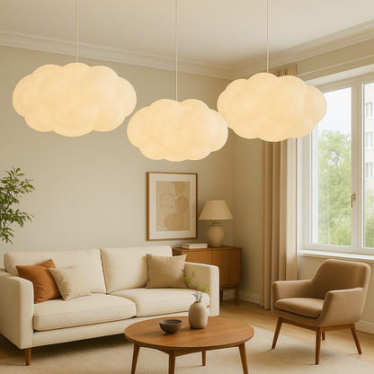 LED Pendant Light in Scandinavian Cloud Design for Dining and Living Areas