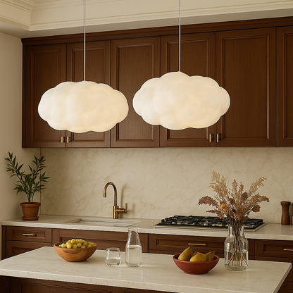 LED Pendant Light in Scandinavian Cloud Design for Dining and Living Areas