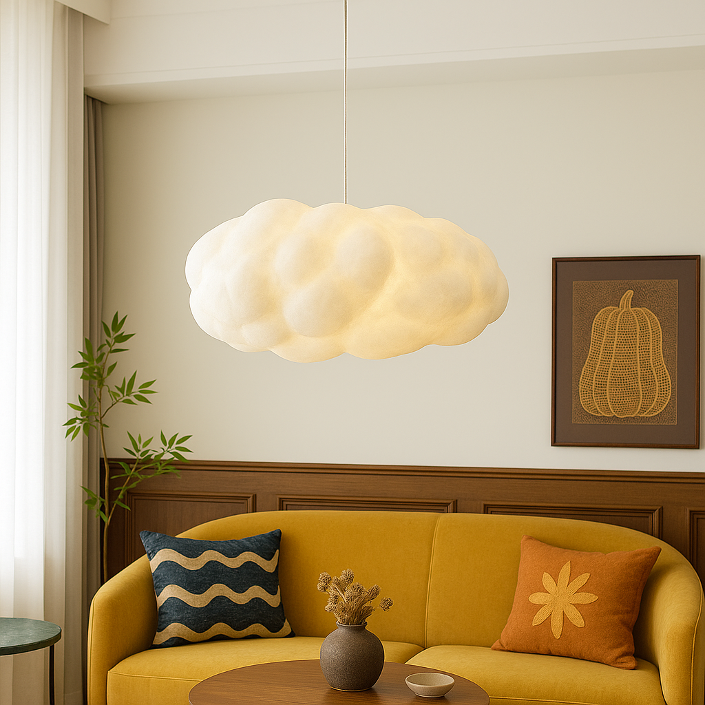 LED Pendant Light in Scandinavian Cloud Design for Dining and Living Areas