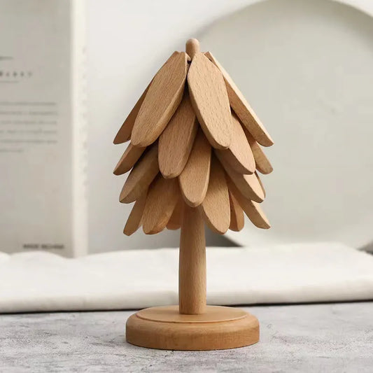 Elegant Wooden Tree Coaster Set for Stylish Living