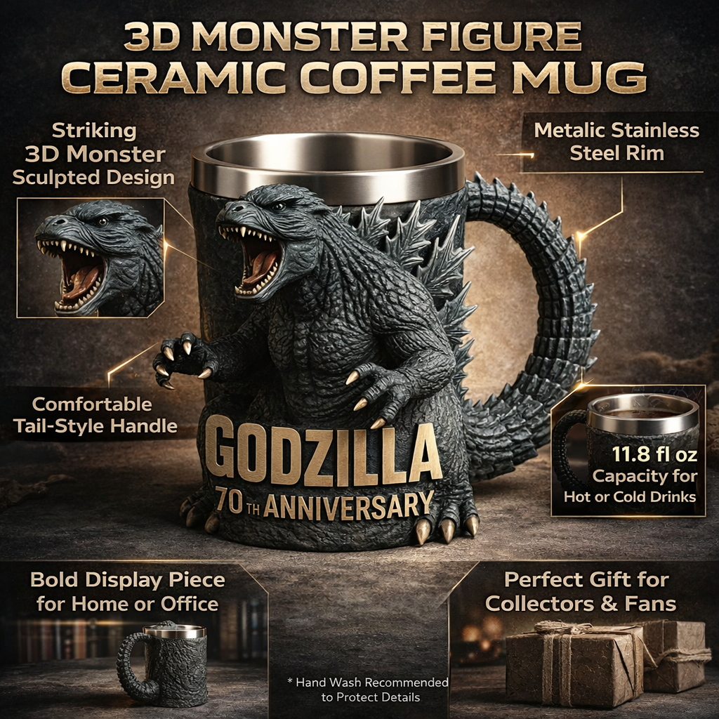 Whimsical 3D Creature Coffee Cup with Unique Design