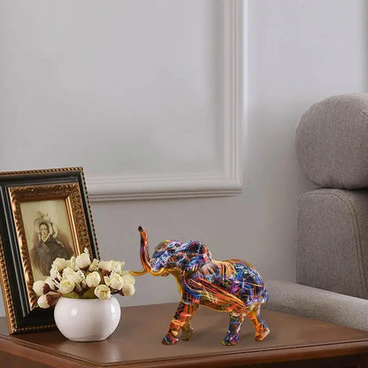 Vibrant Elephant Sculpture – Unique Bold Design