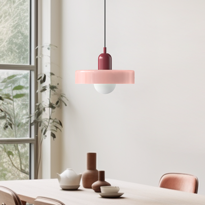 Modern Colorful Glass Pendant Light - Stylish Fixture for Living and Dining Areas