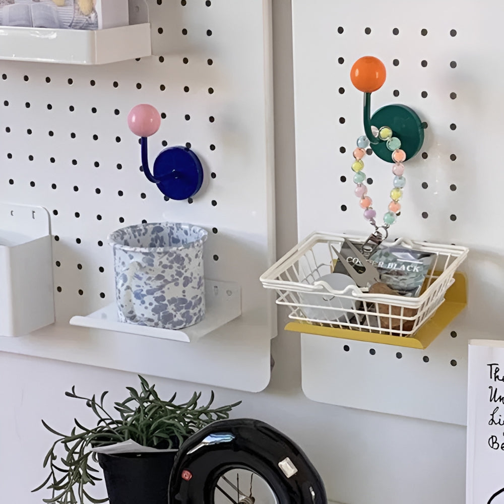 Vibrant Magnetic Ball Hooks for Stylish Home Organization