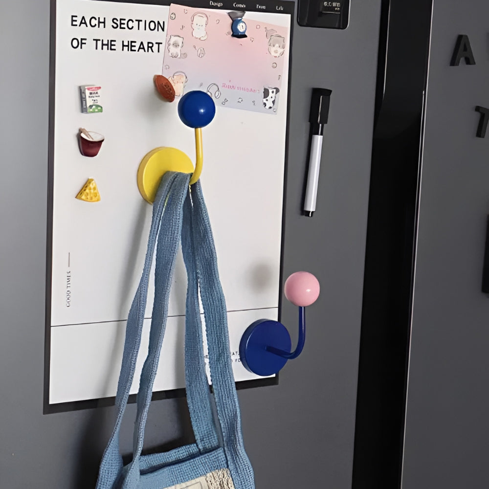 Vibrant Magnetic Ball Hooks for Stylish Home Organization