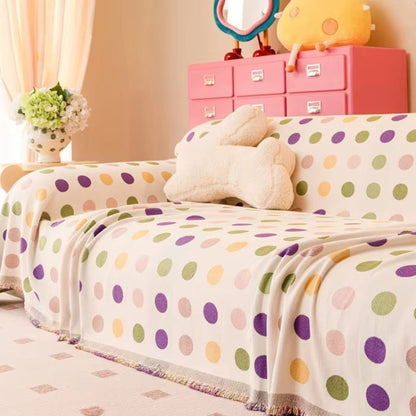 Vibrant Dot Design Sofa Protector for Stylish Living