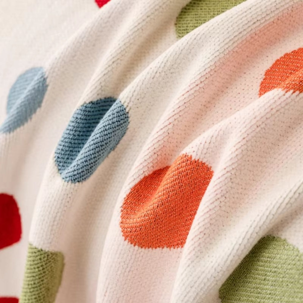 Vibrant Dot Design Sofa Protector for Stylish Living