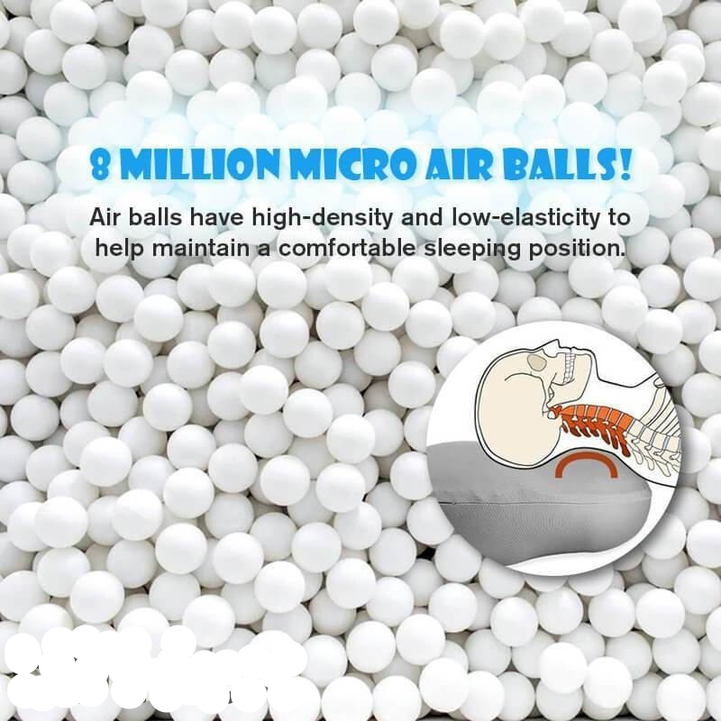 Ergonomic Microbead Pillow for Side and Back Sleepers – Slim Sleep Design