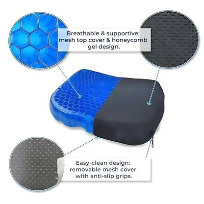 Back and Tailbone Support Cushion for Pressure Relief