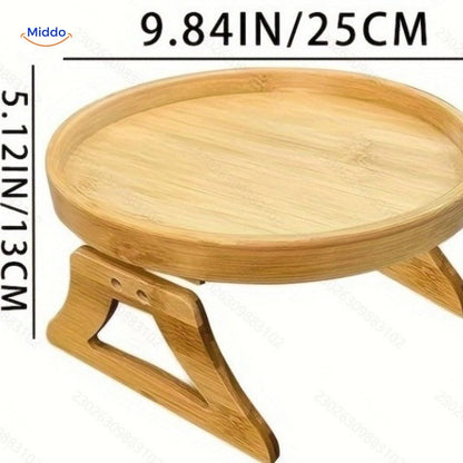 Foldable Table with Armrests for Snacks and Drinks