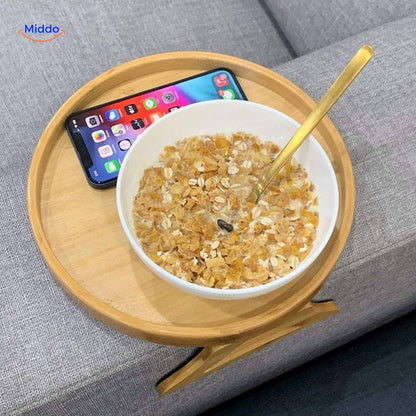 Foldable Table with Armrests for Snacks and Drinks