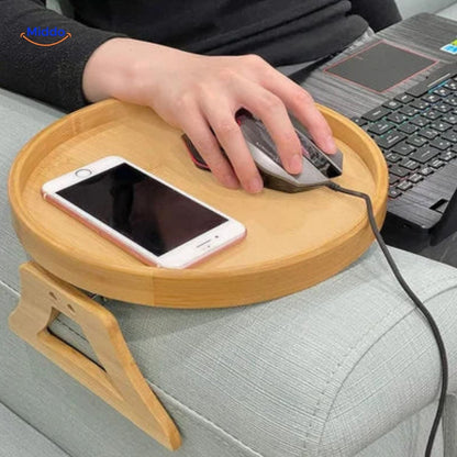 Foldable Table with Armrests for Snacks and Drinks