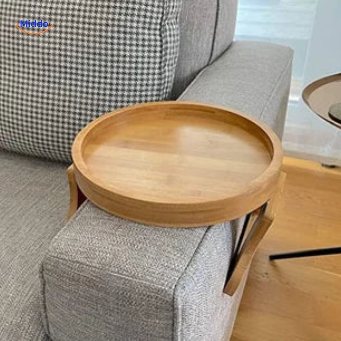 Foldable Table with Armrests for Snacks and Drinks