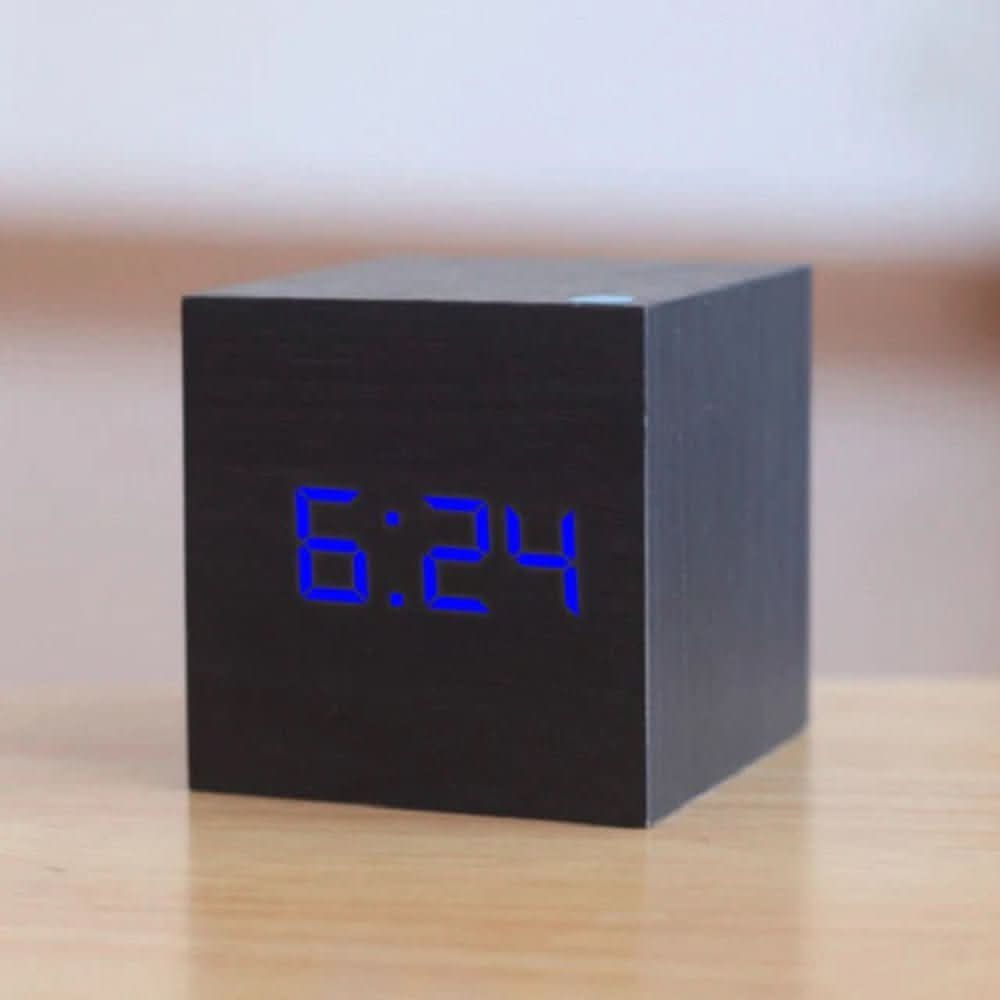 Mini LED Digital Alarm Clock with Temperature Display and Dimmer