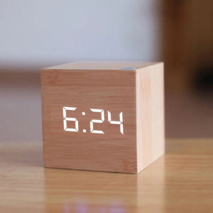 Mini LED Digital Alarm Clock with Temperature Display and Dimmer