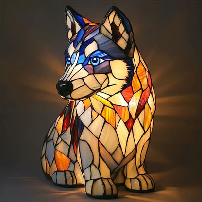Artistic LED Desk Lamp Featuring Dog Breeds Design and USB Connection