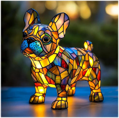 Artistic LED Desk Lamp Featuring Dog Breeds Design and USB Connection