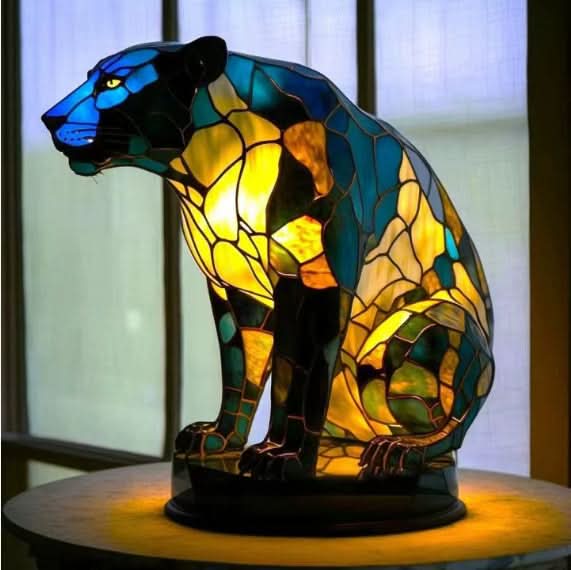 Artistic LED Desk Lamp Featuring Dog Breeds Design and USB Connection