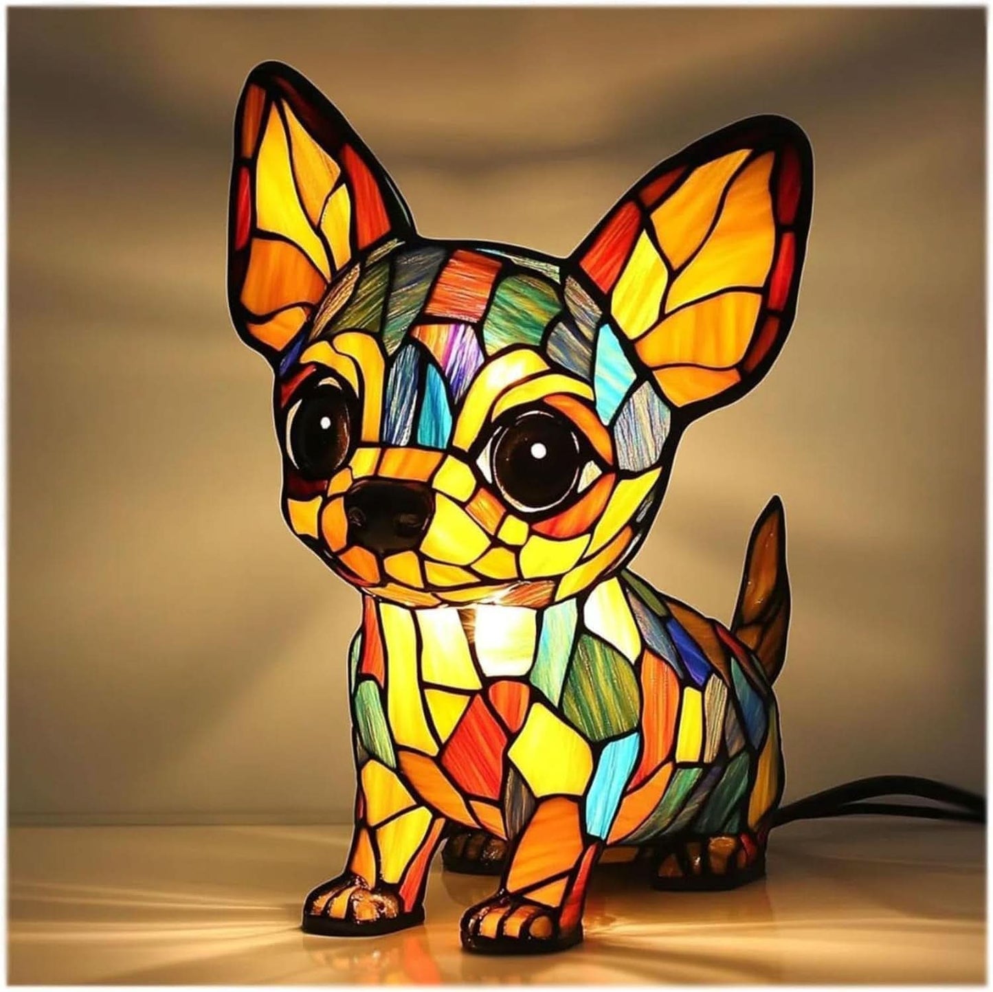 Artistic LED Desk Lamp Featuring Dog Breeds Design and USB Connection