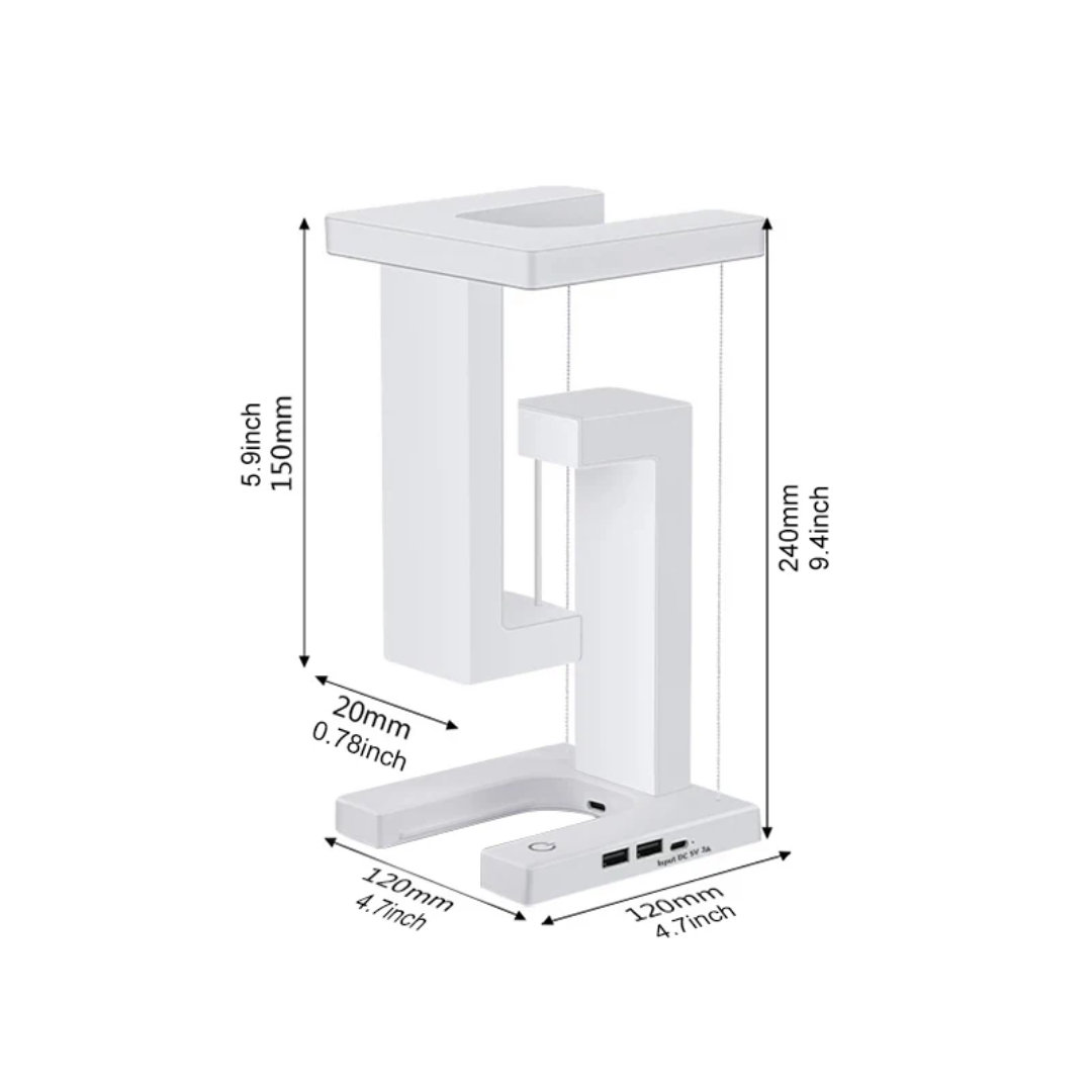 Wireless Night Lamp with Anti-Gravity Orbit Charging Feature