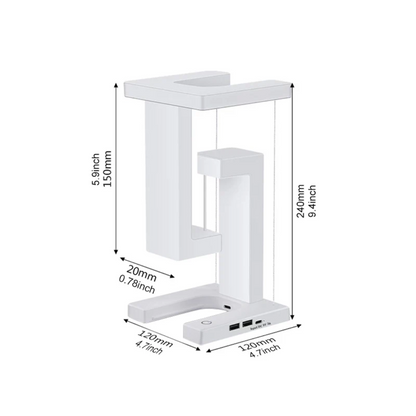 Wireless Night Lamp with Anti-Gravity Orbit Charging Feature