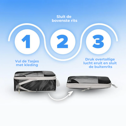 Compression Travel Set – Space-Saving Packing Cubes for Organized Luggage