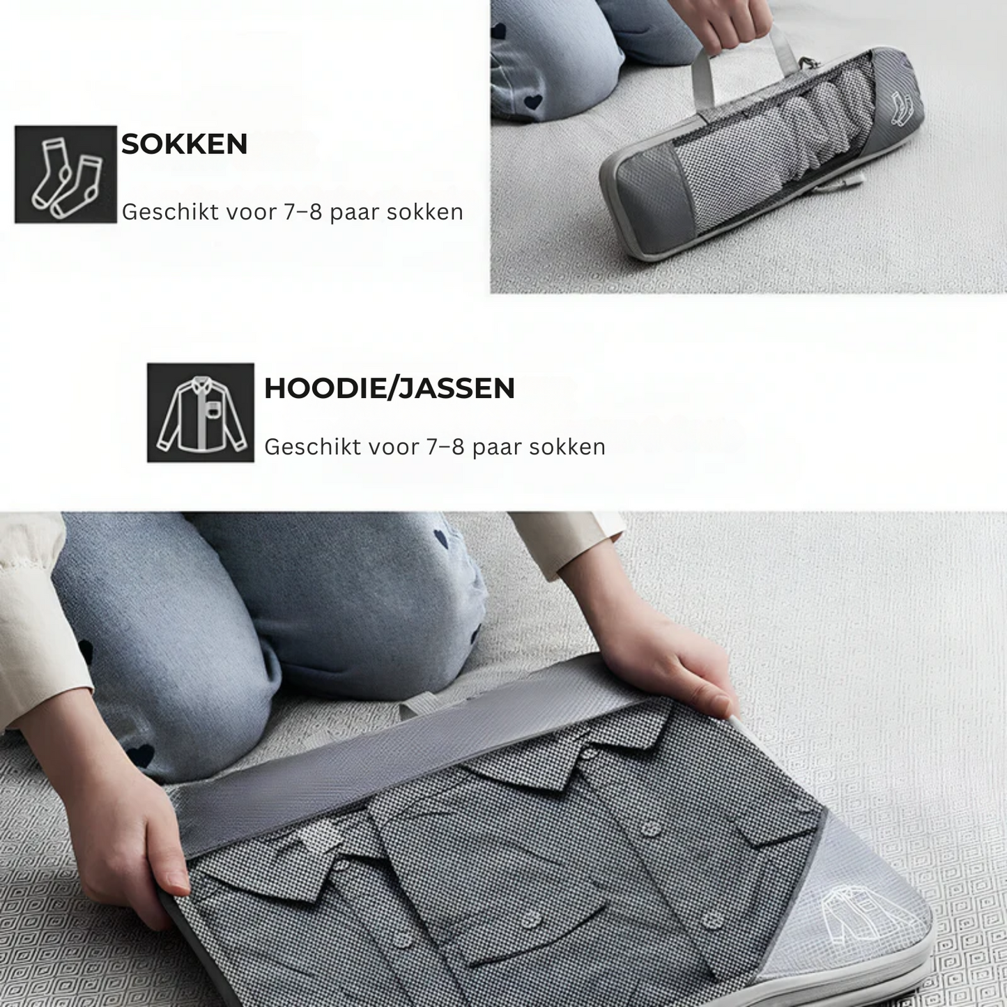 Compression Travel Set – Space-Saving Packing Cubes for Organized Luggage