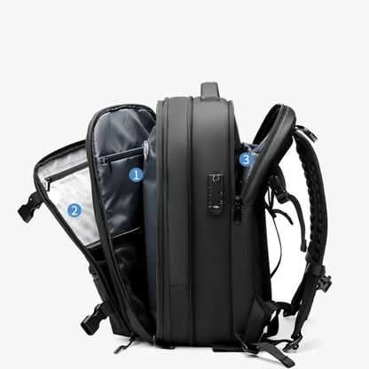 ExpanPack Versatile Travel Backpack with Compression Technology