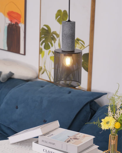 Cylindrical Ceiling Pendant Light with Minimalist Industrial Style