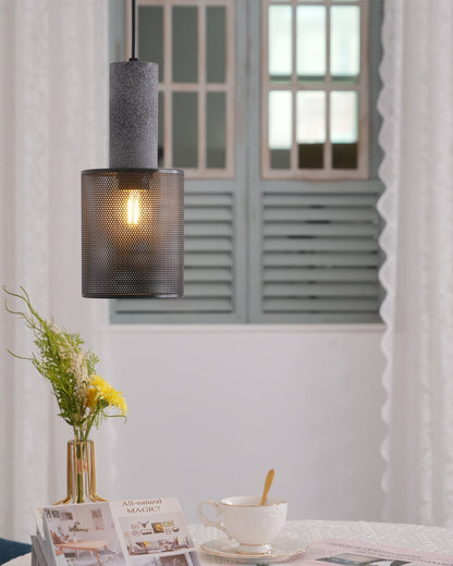 Cylindrical Ceiling Pendant Light with Minimalist Industrial Style