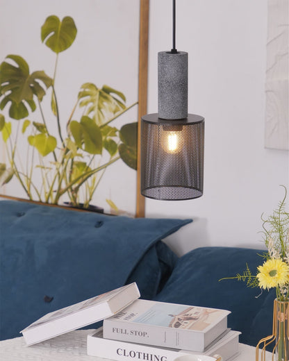Cylindrical Ceiling Pendant Light with Minimalist Industrial Style