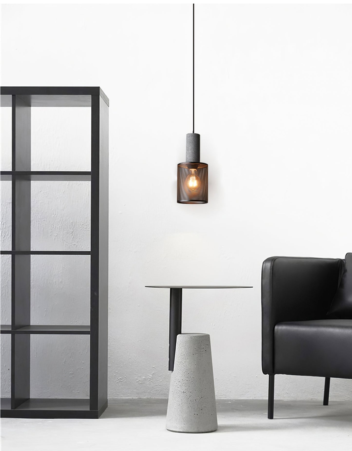 Cylindrical Ceiling Pendant Light with Minimalist Industrial Style