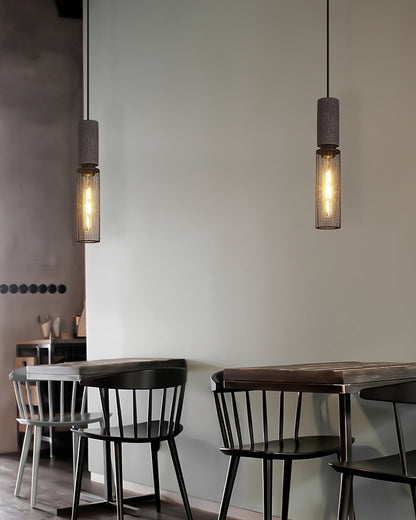 Cylindrical Ceiling Pendant Light with Minimalist Industrial Style