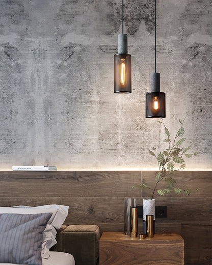 Cylindrical Ceiling Pendant Light with Minimalist Industrial Style