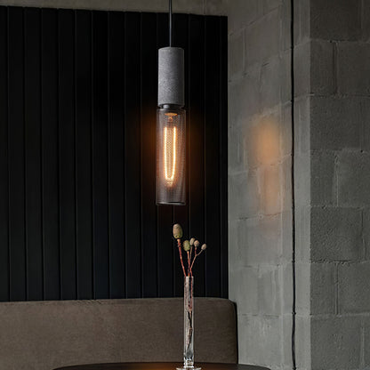 Cylindrical Ceiling Pendant Light with Minimalist Industrial Style