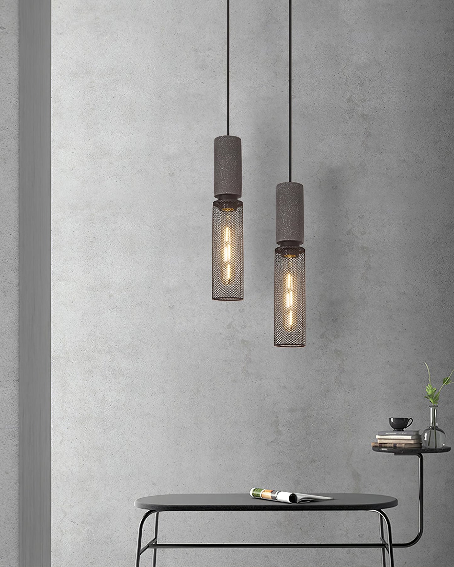 Cylindrical Ceiling Pendant Light with Minimalist Industrial Style