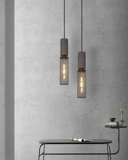 Cylindrical Ceiling Pendant Light with Minimalist Industrial Style