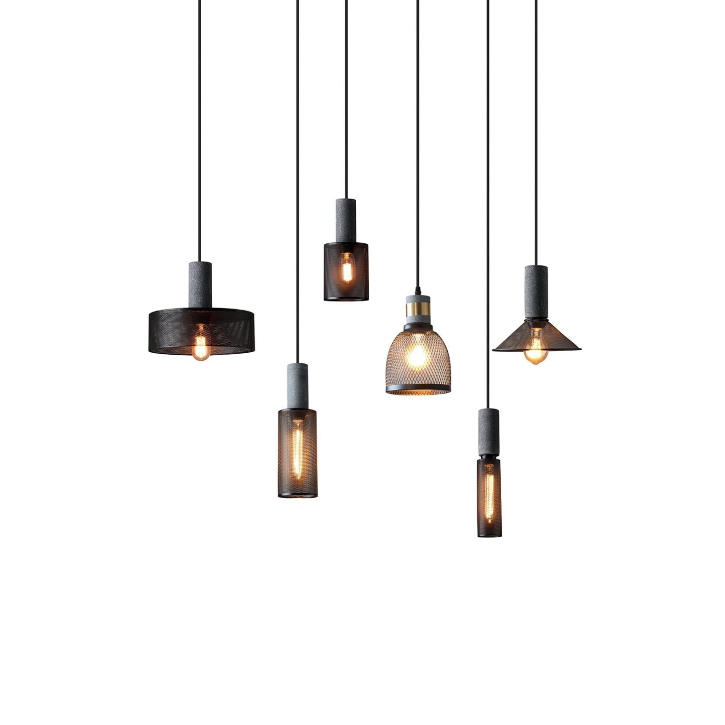 Cylindrical Ceiling Pendant Light with Minimalist Industrial Style
