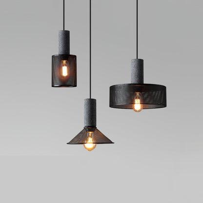 Cylindrical Ceiling Pendant Light with Minimalist Industrial Style