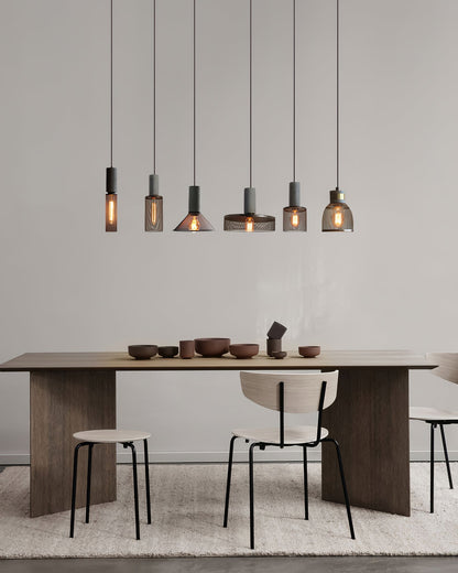 Cylindrical Ceiling Pendant Light with Minimalist Industrial Style