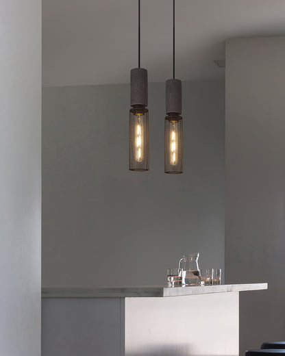 Cylindrical Ceiling Pendant Light with Minimalist Industrial Style