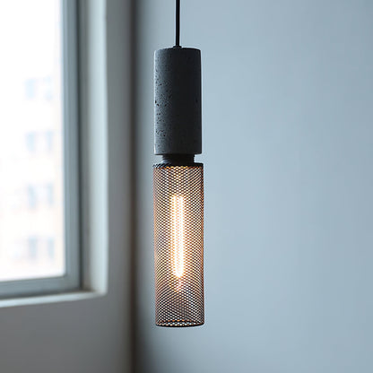 Cylindrical Ceiling Pendant Light with Minimalist Industrial Style