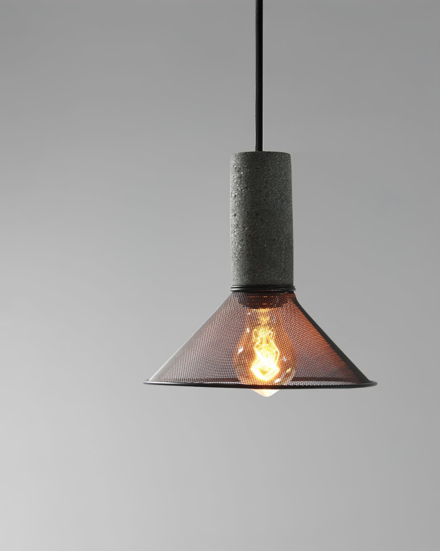 Cylindrical Ceiling Pendant Light with Minimalist Industrial Style