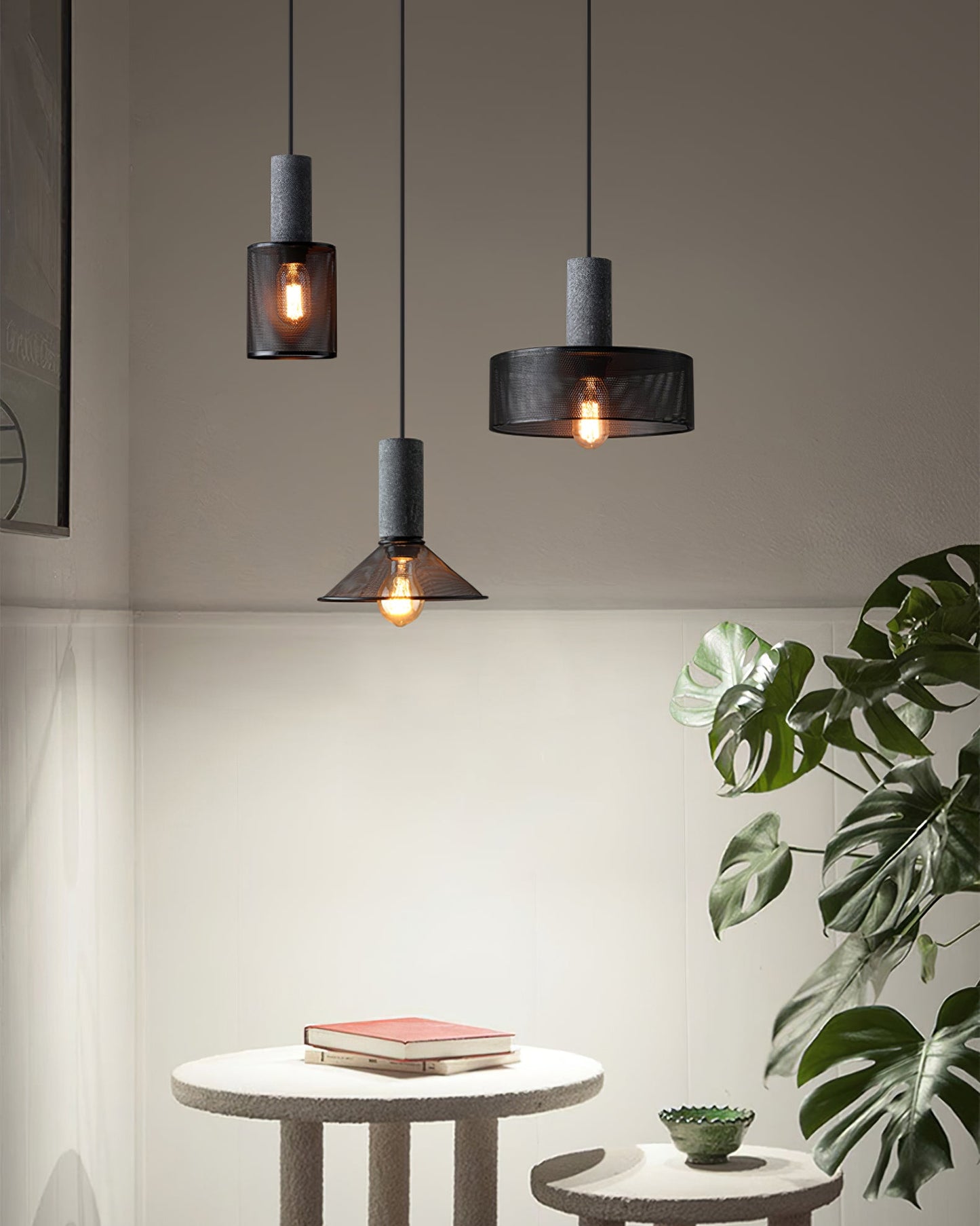 Cylindrical Ceiling Pendant Light with Minimalist Industrial Style