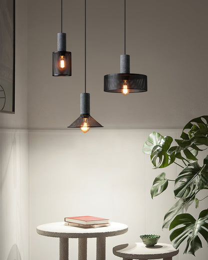 Cylindrical Ceiling Pendant Light with Minimalist Industrial Style